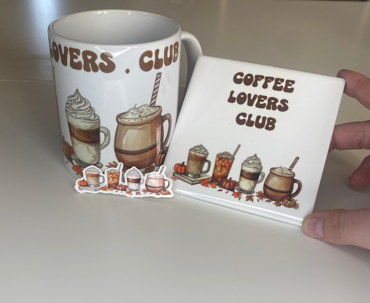 Coffee Lovers Club Square Coaster