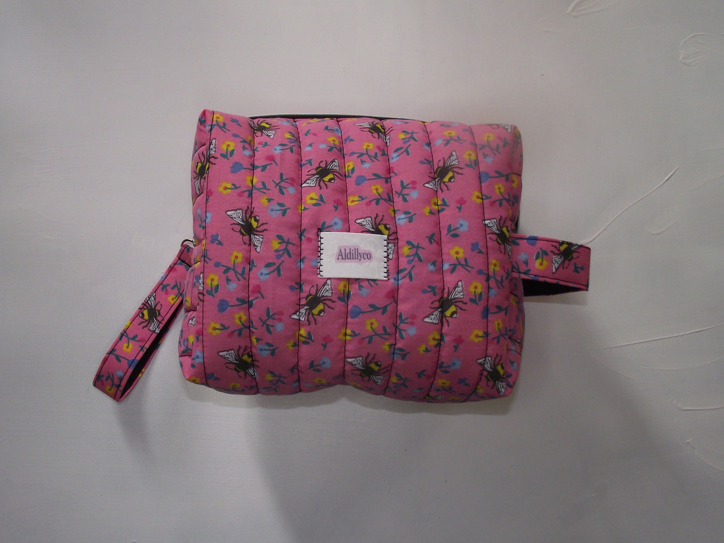 Pink BumbleBee Makeup Bag