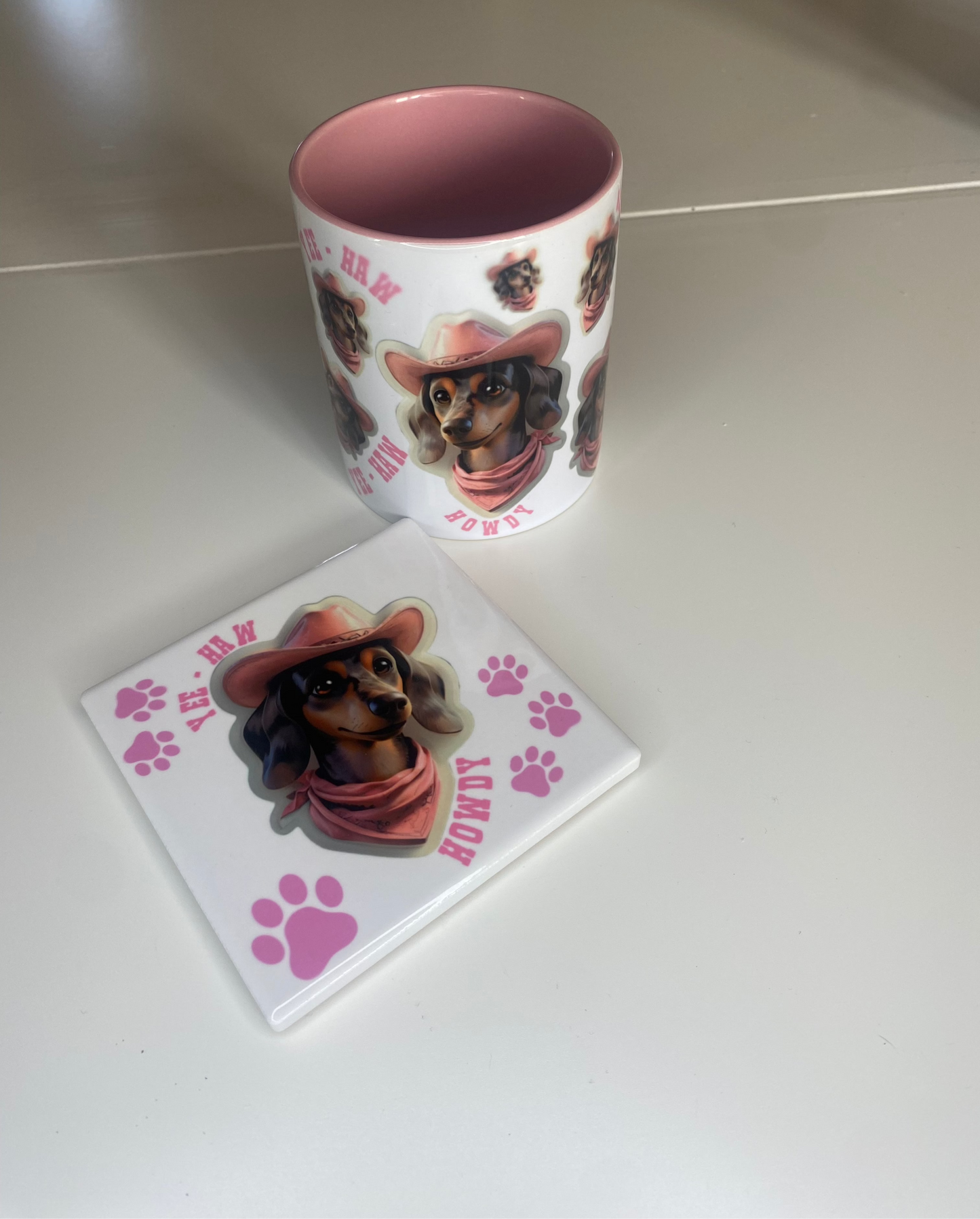 Howdy Dachshund Coaster