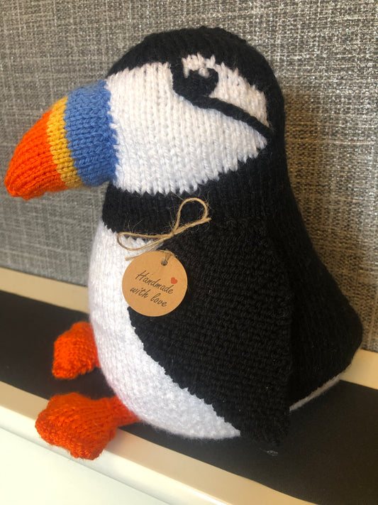 Charming Knitted Puffin
