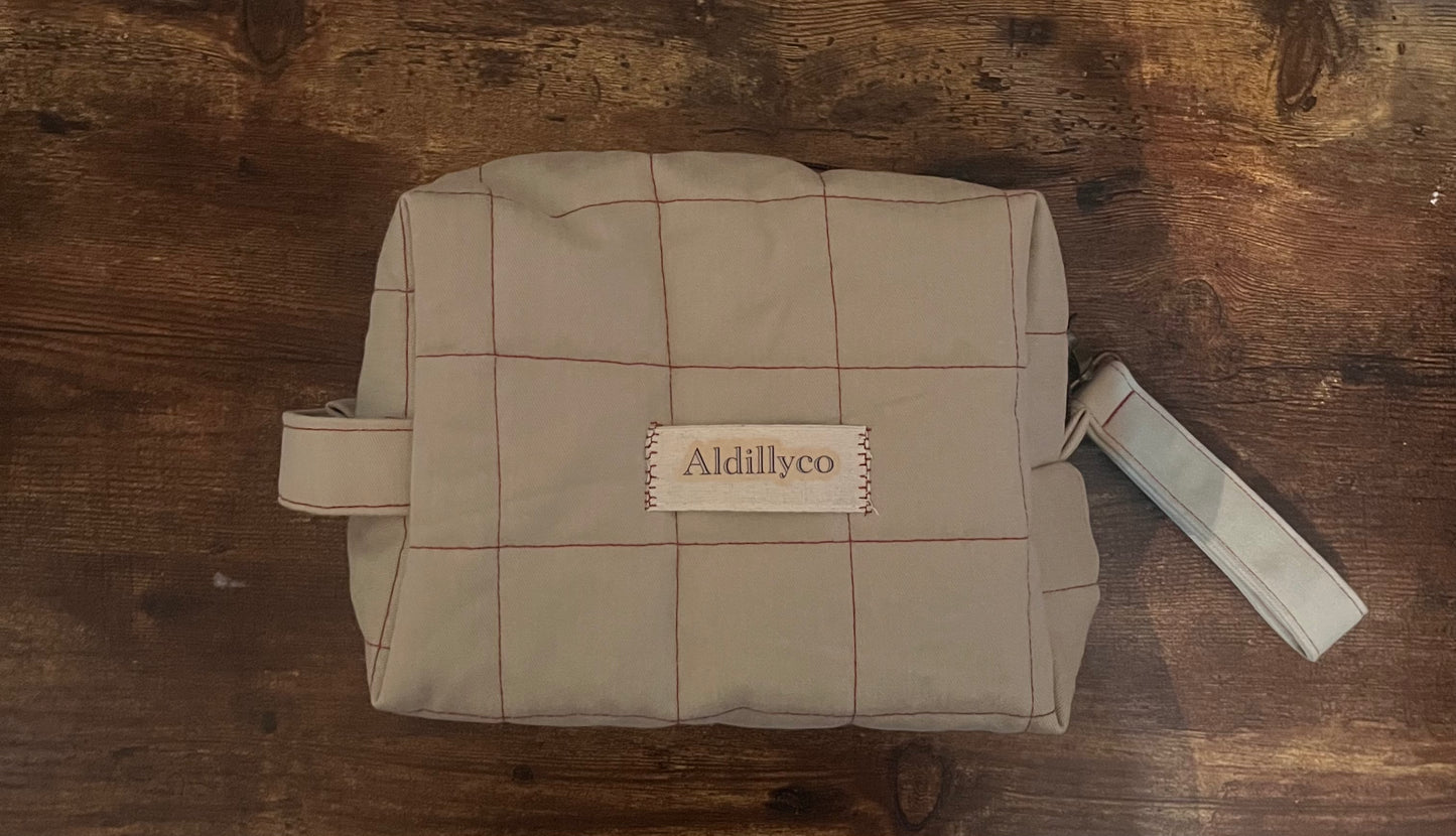 Neutral Canvas Soft Toiletry Bag