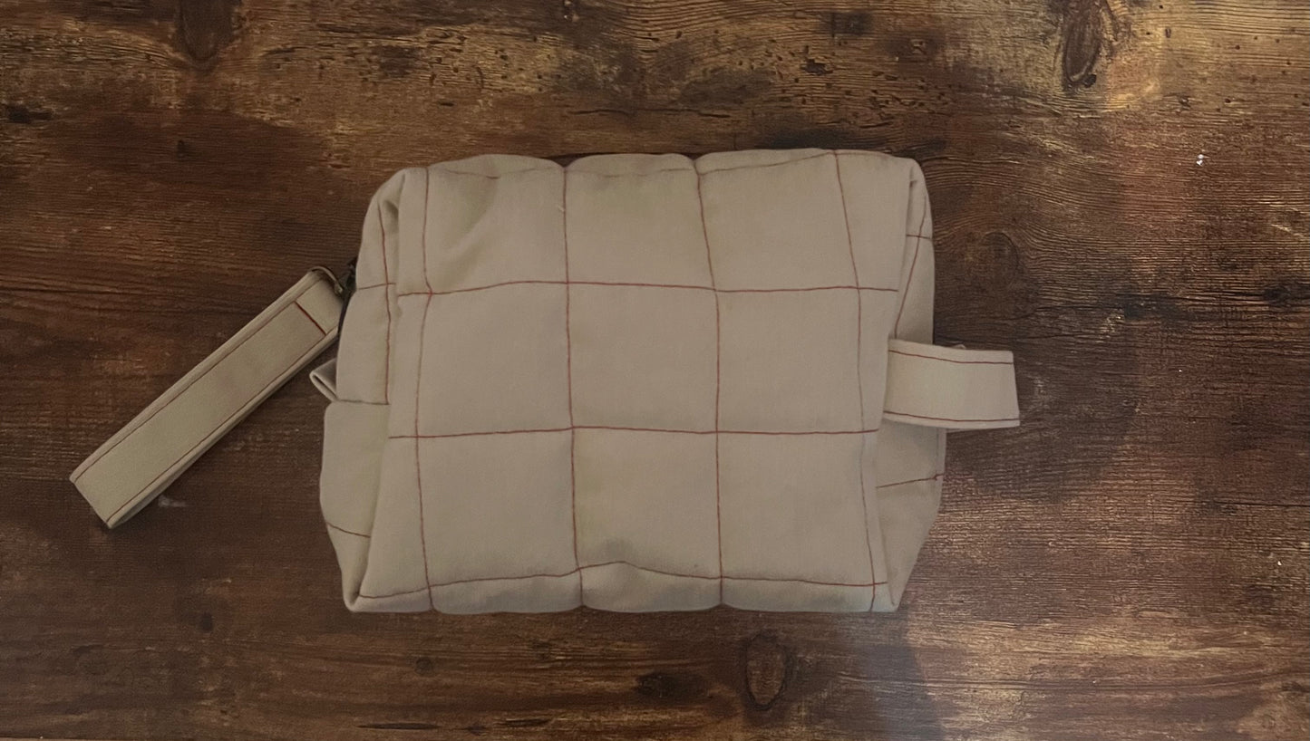 Neutral Canvas Soft Toiletry Bag