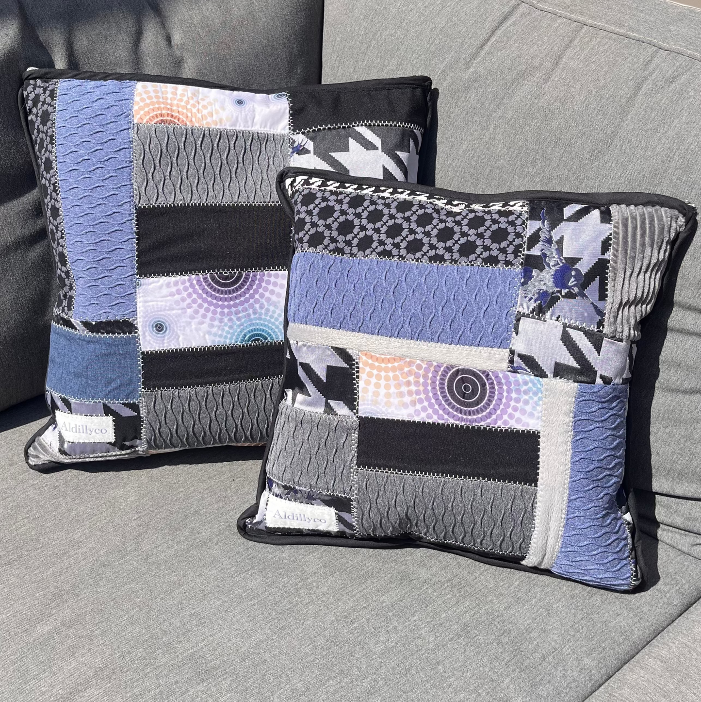 The Mended Houndstooth Cushion Duo