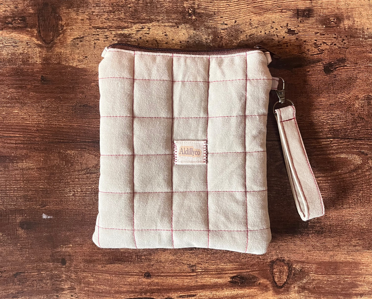 Neutral Soft Canvas Zip Kindle Case