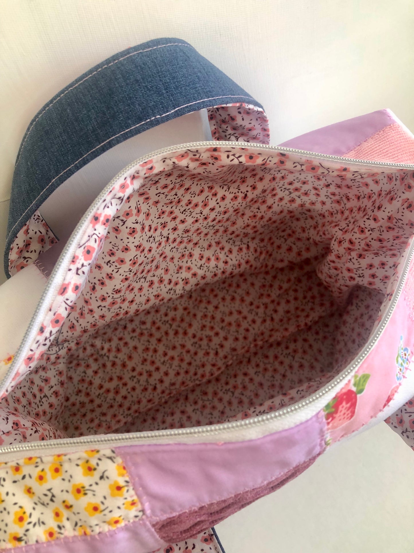 Mauve Medley Patchwork Cosmetic Bag