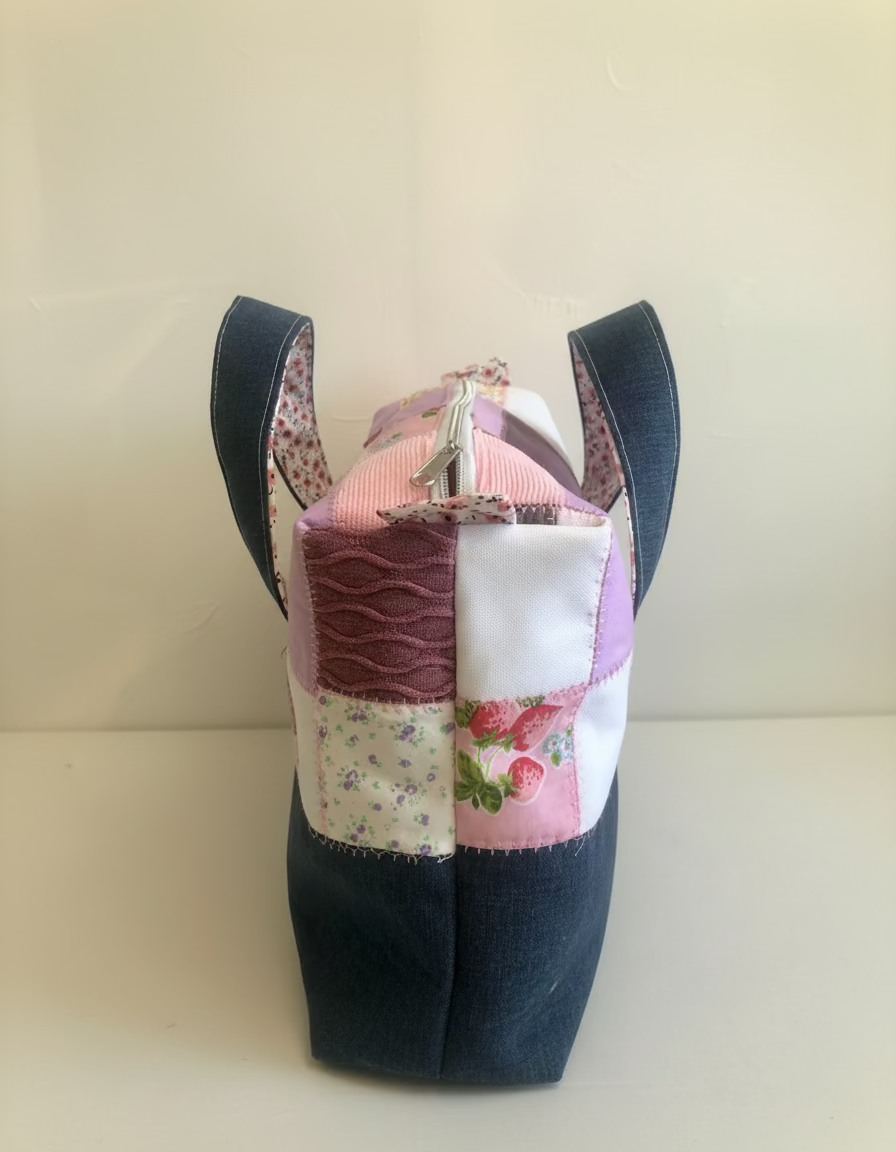 Mauve Medley Patchwork Cosmetic Bag