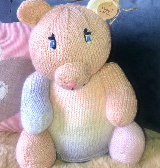 Pastel Knitted Bear