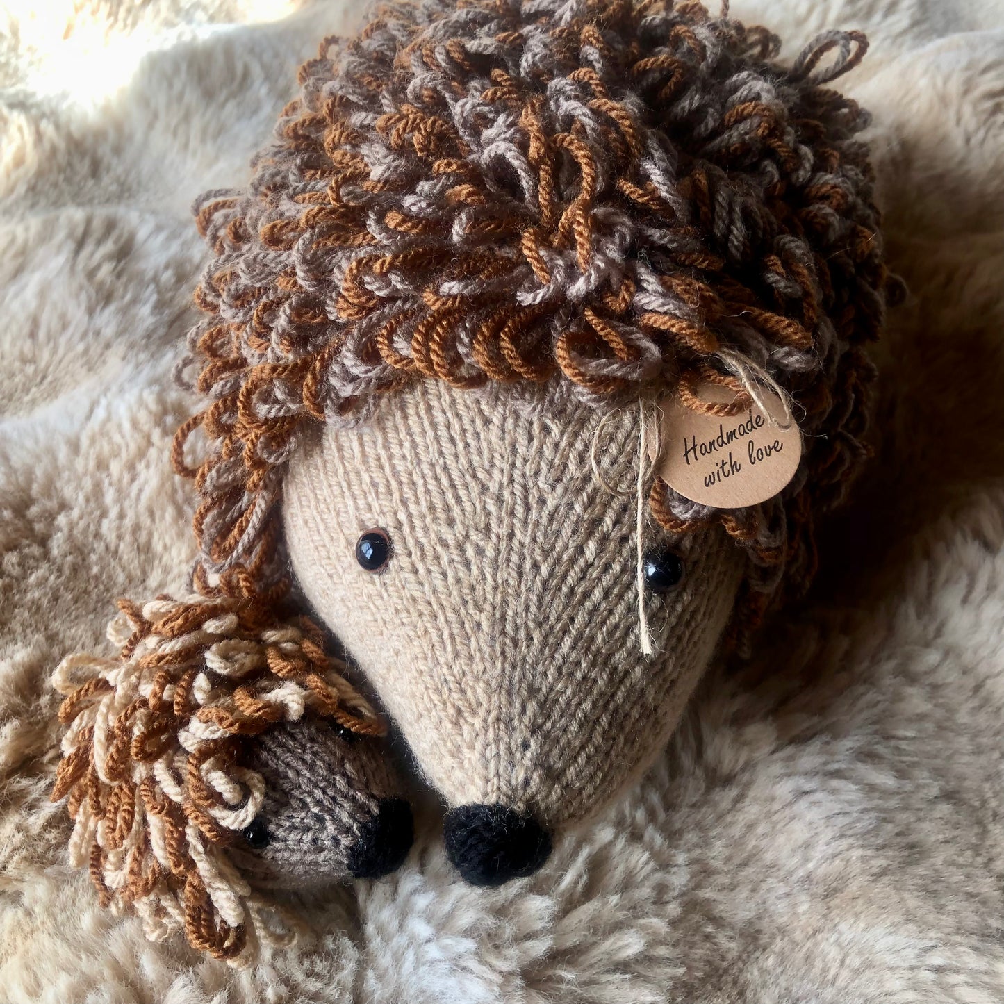 Forever Together Knitted Mummy Hedgehog & Baby Hoglet