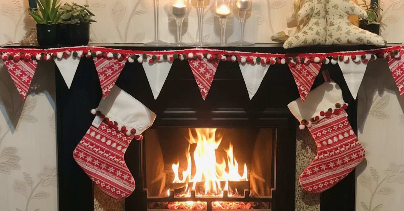 Small Red & White Christmas Stocking