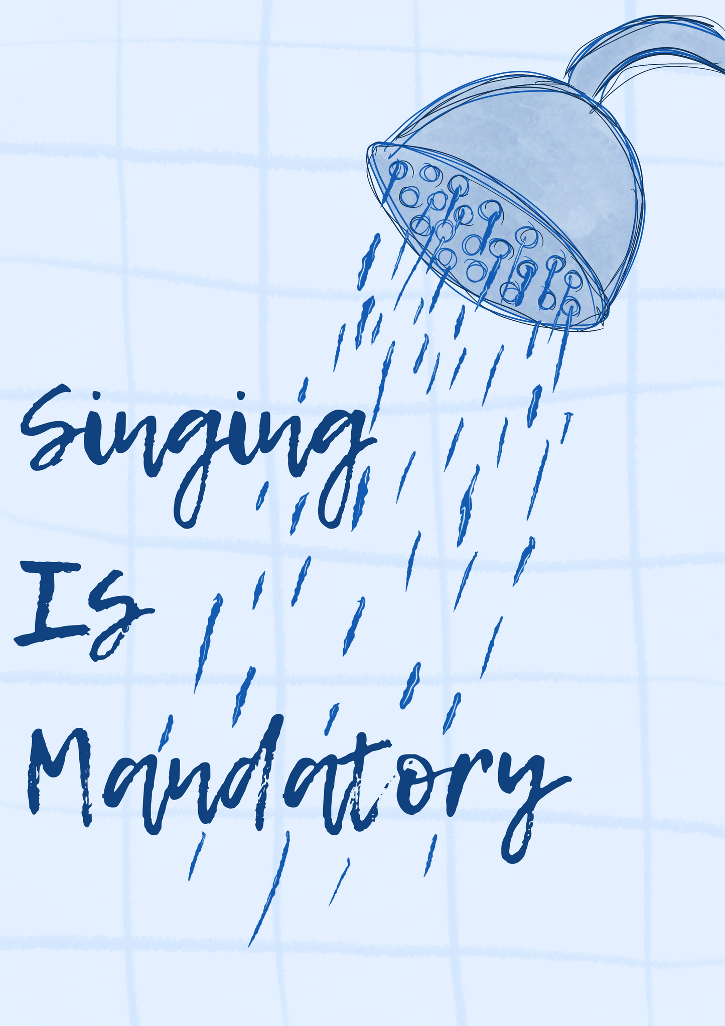 Shower Singing Print