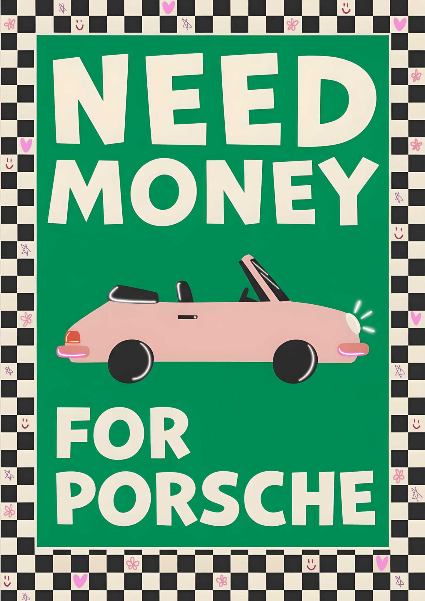 Doodle Porsche Print