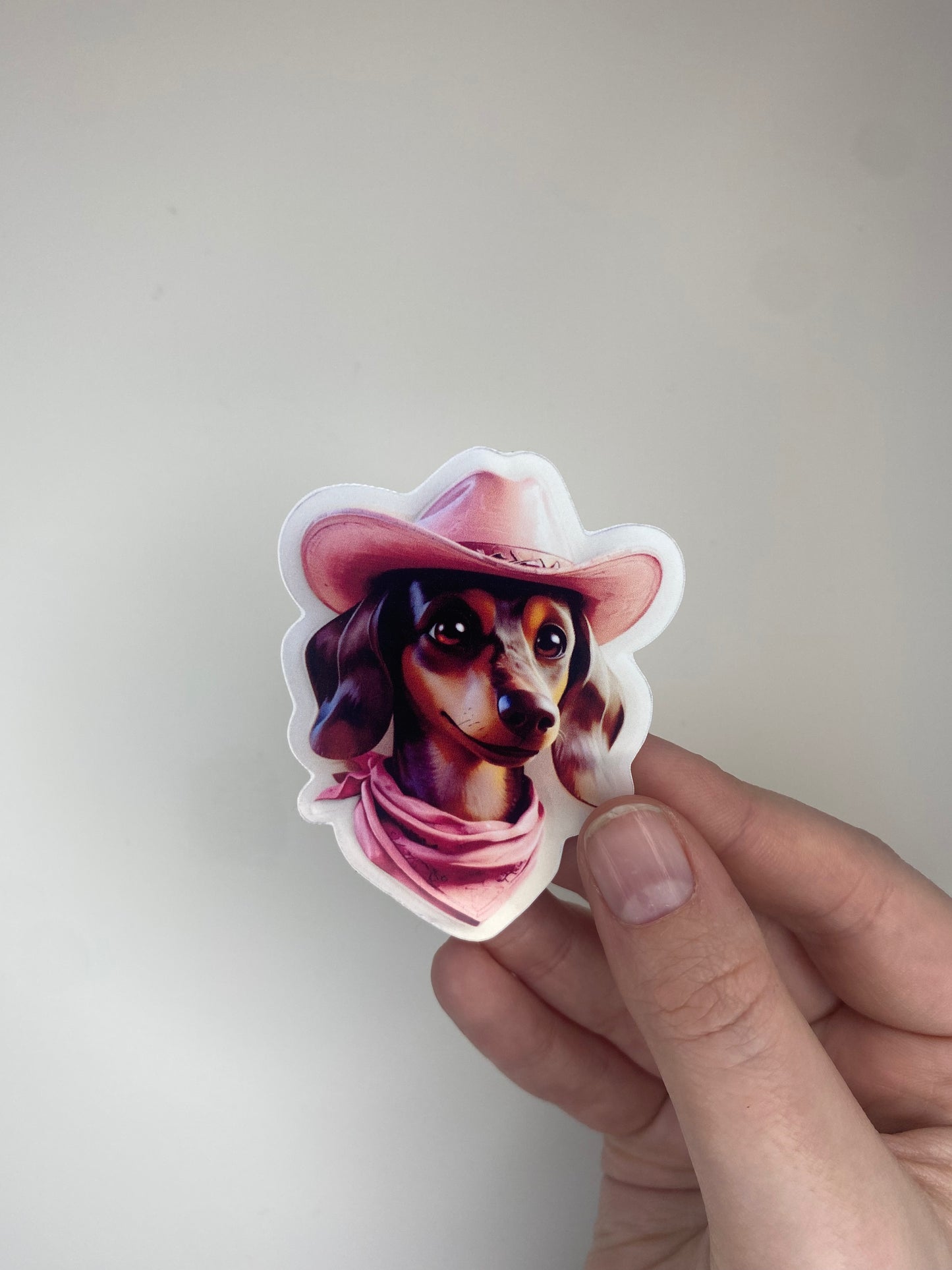 Howdy Dachshund Sticker