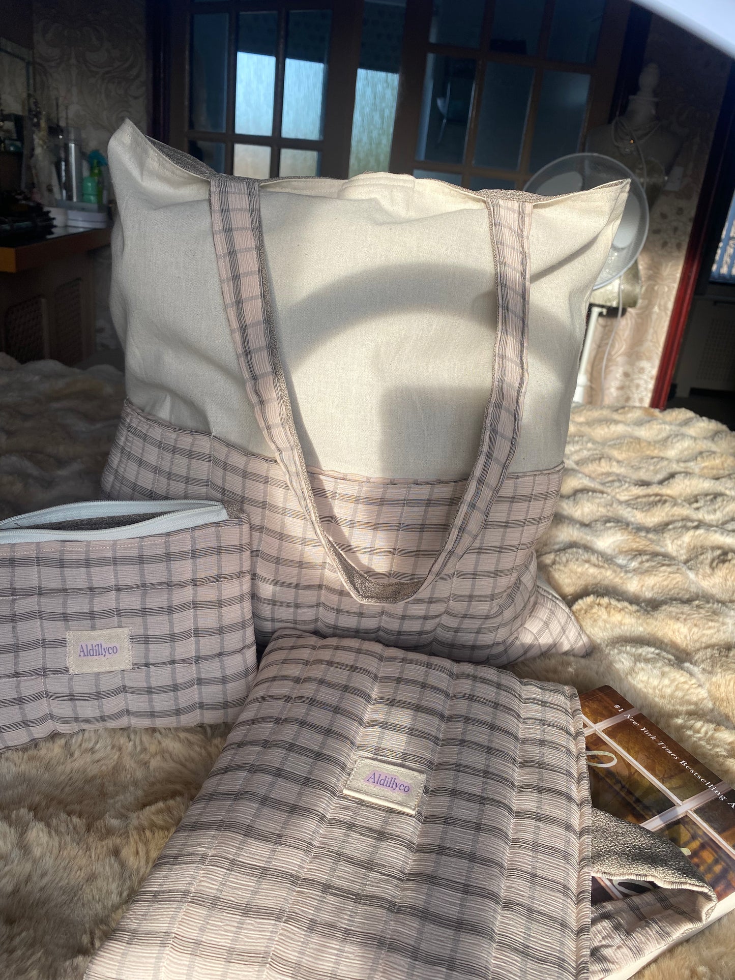 The Rustic Plaid Padded Tote Bag