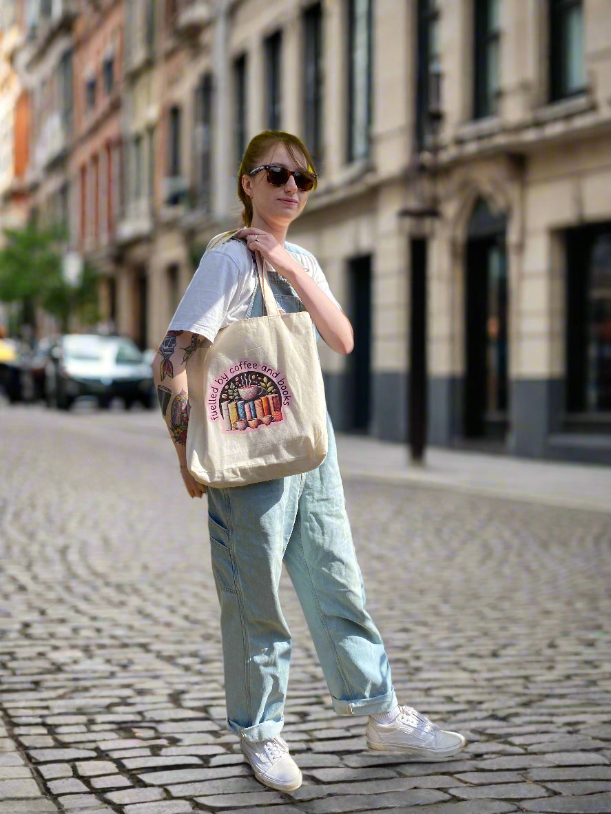 Fuelled By Coffee and Books Tote Bag