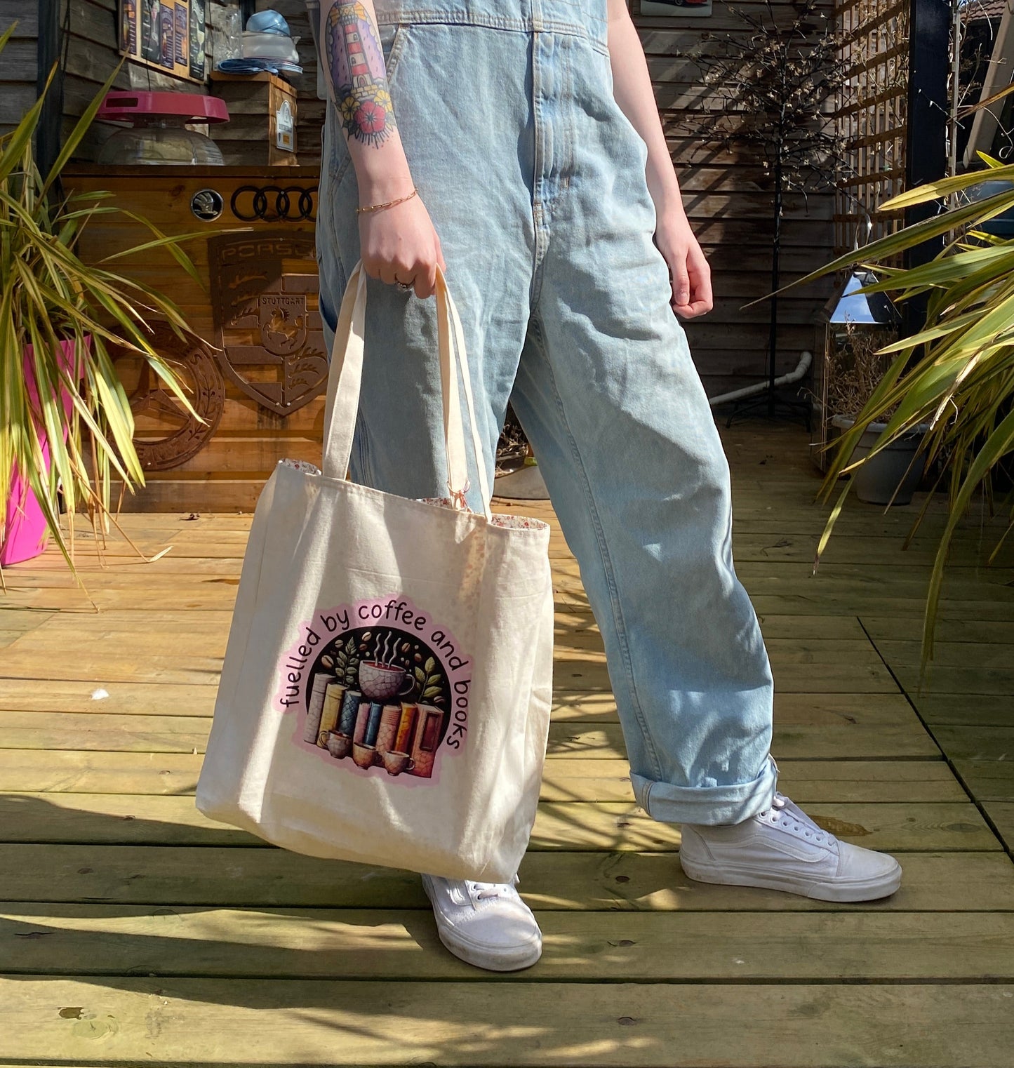 Fuelled By Coffee and Books Tote Bag