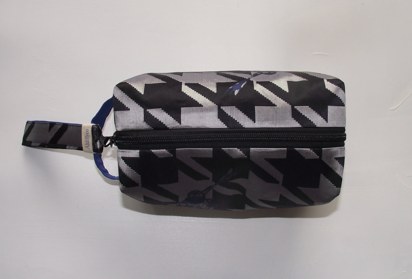 The Bluebird Houndstooth Toiletry Bag