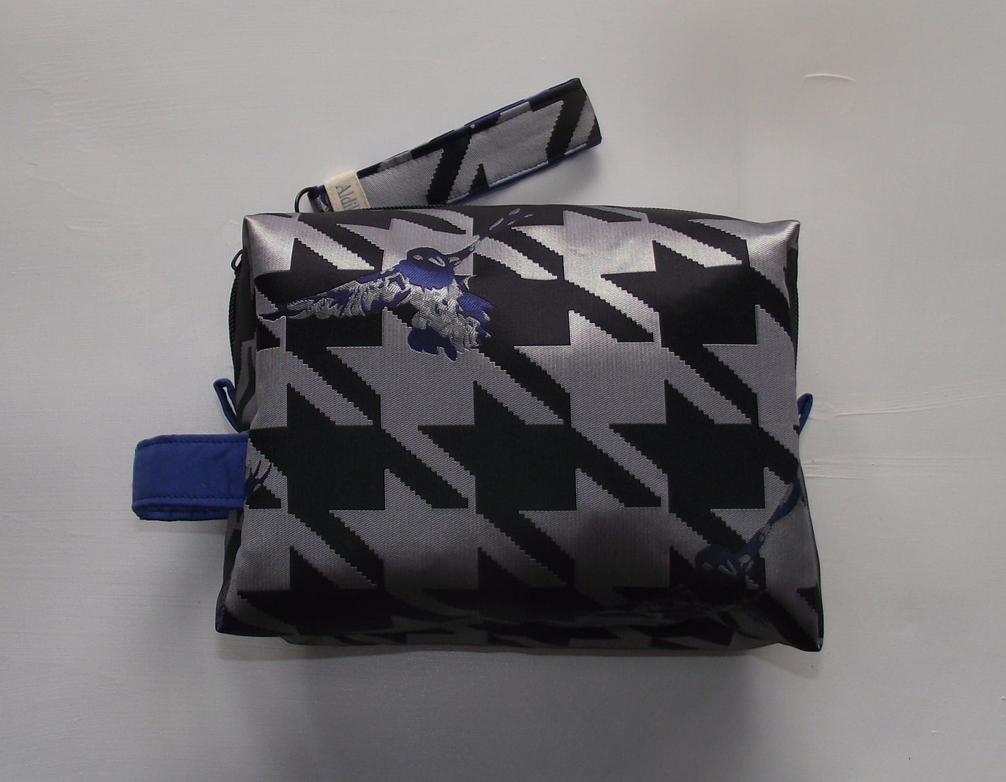 The Bluebird Houndstooth Toiletry Bag