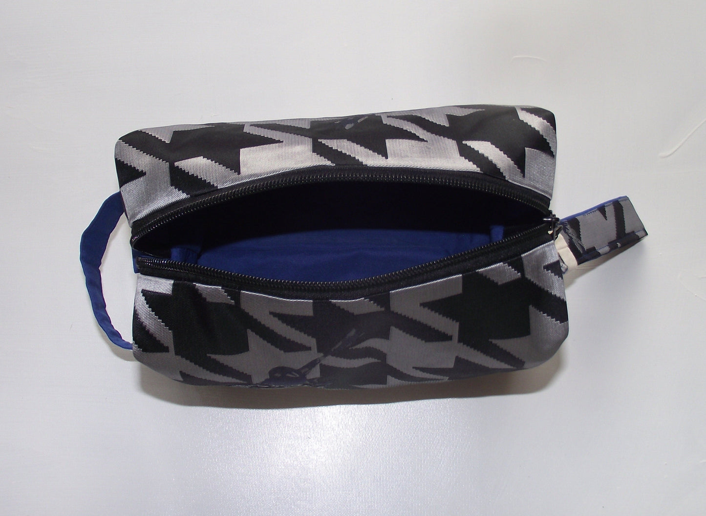 The Bluebird Houndstooth Toiletry Bag