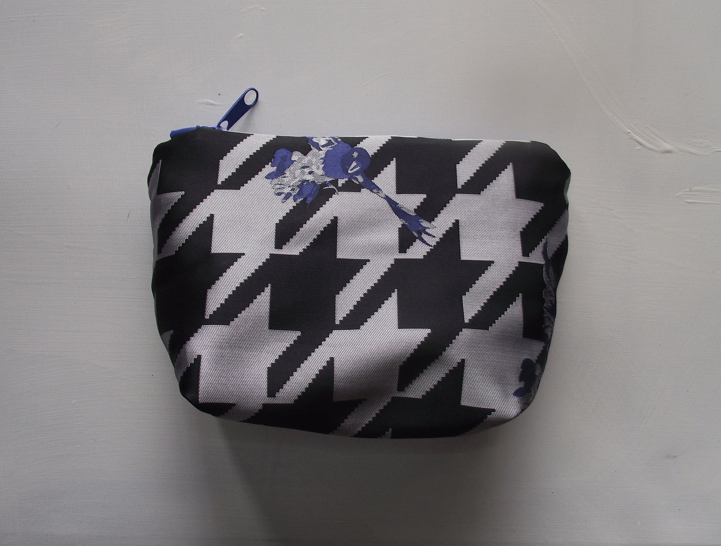 The Bluebird Houndstooth Mini Pouch