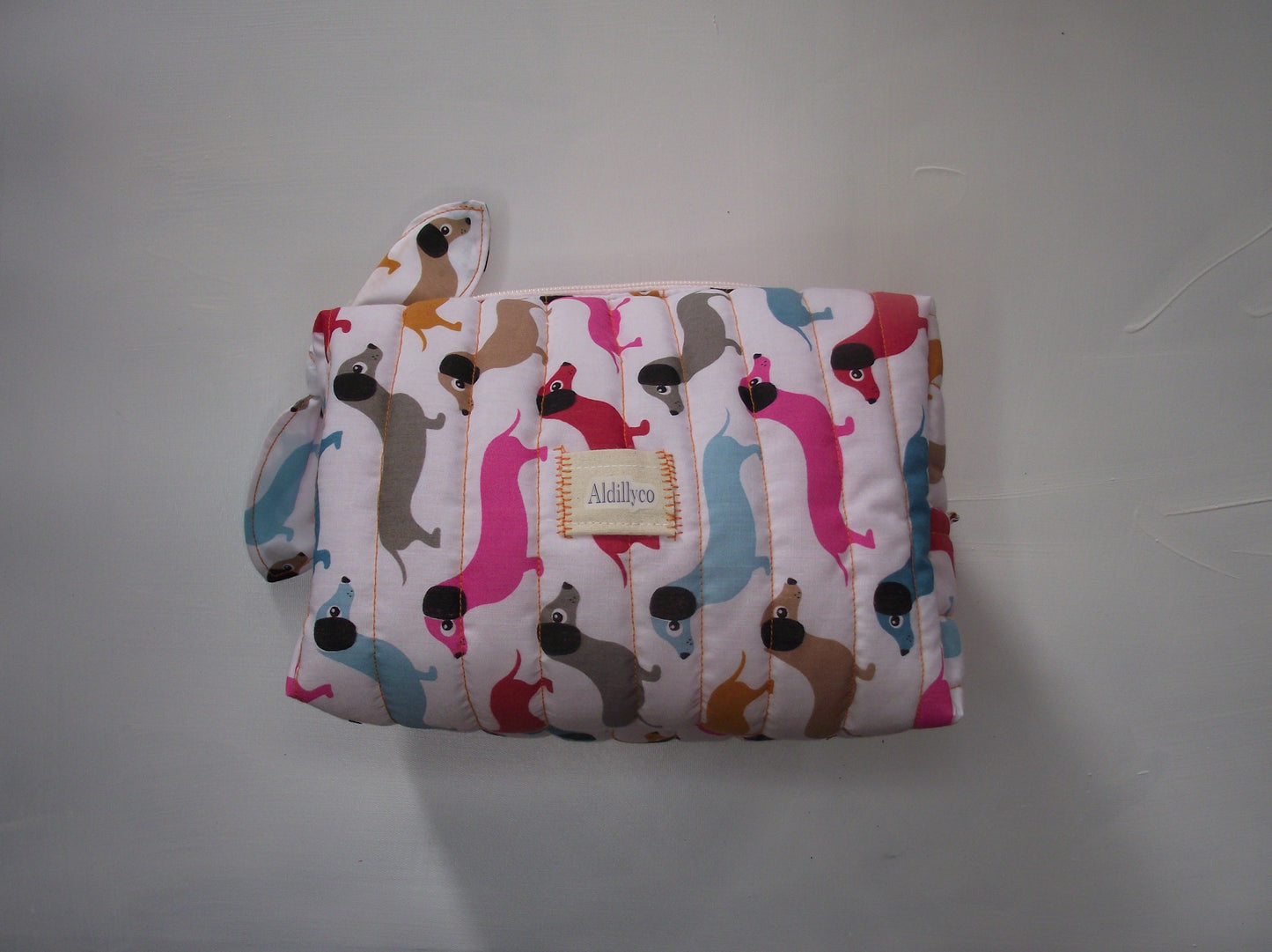 Multicoloured Dachshund Makeup Bag