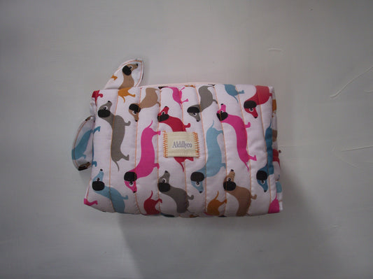 Multicoloured Dachshund Makeup Bag