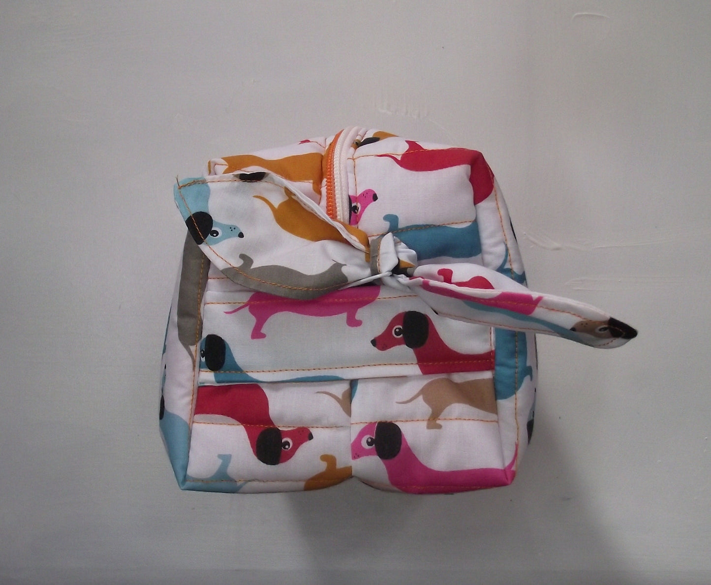 Multicoloured Dachshund Makeup Bag