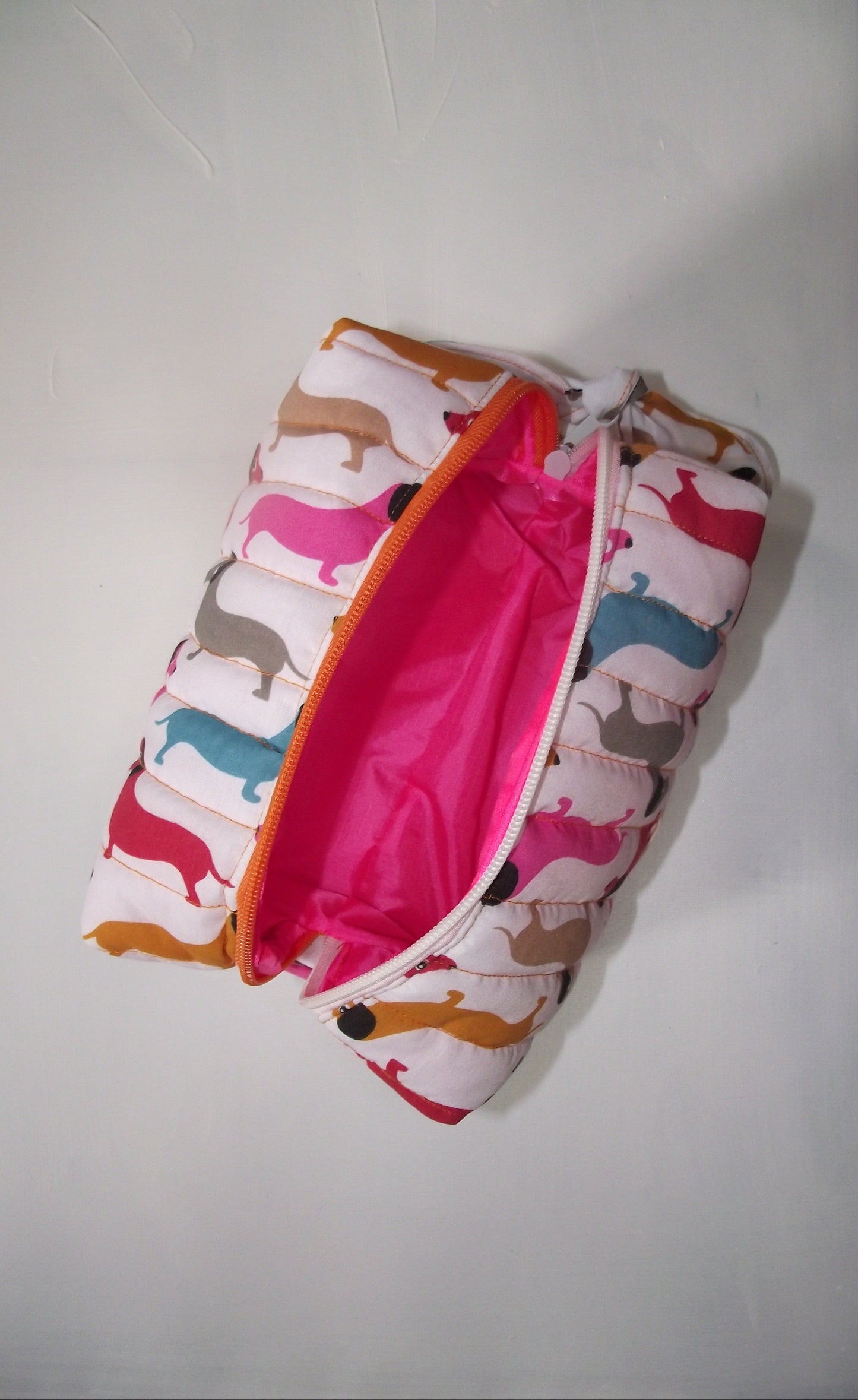 Multicoloured Dachshund Makeup Bag