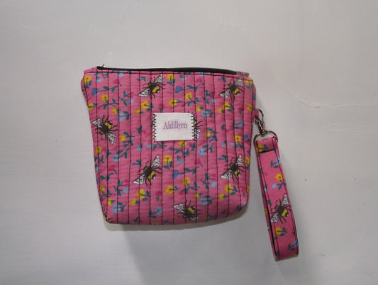 Pink BumbleBee Mini Pouch