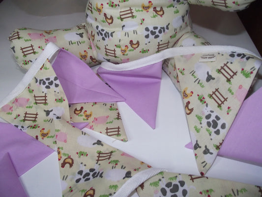 Lilac Farmyard Bunting