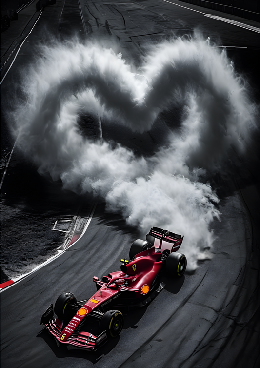 F1 Smoked Heart Print
