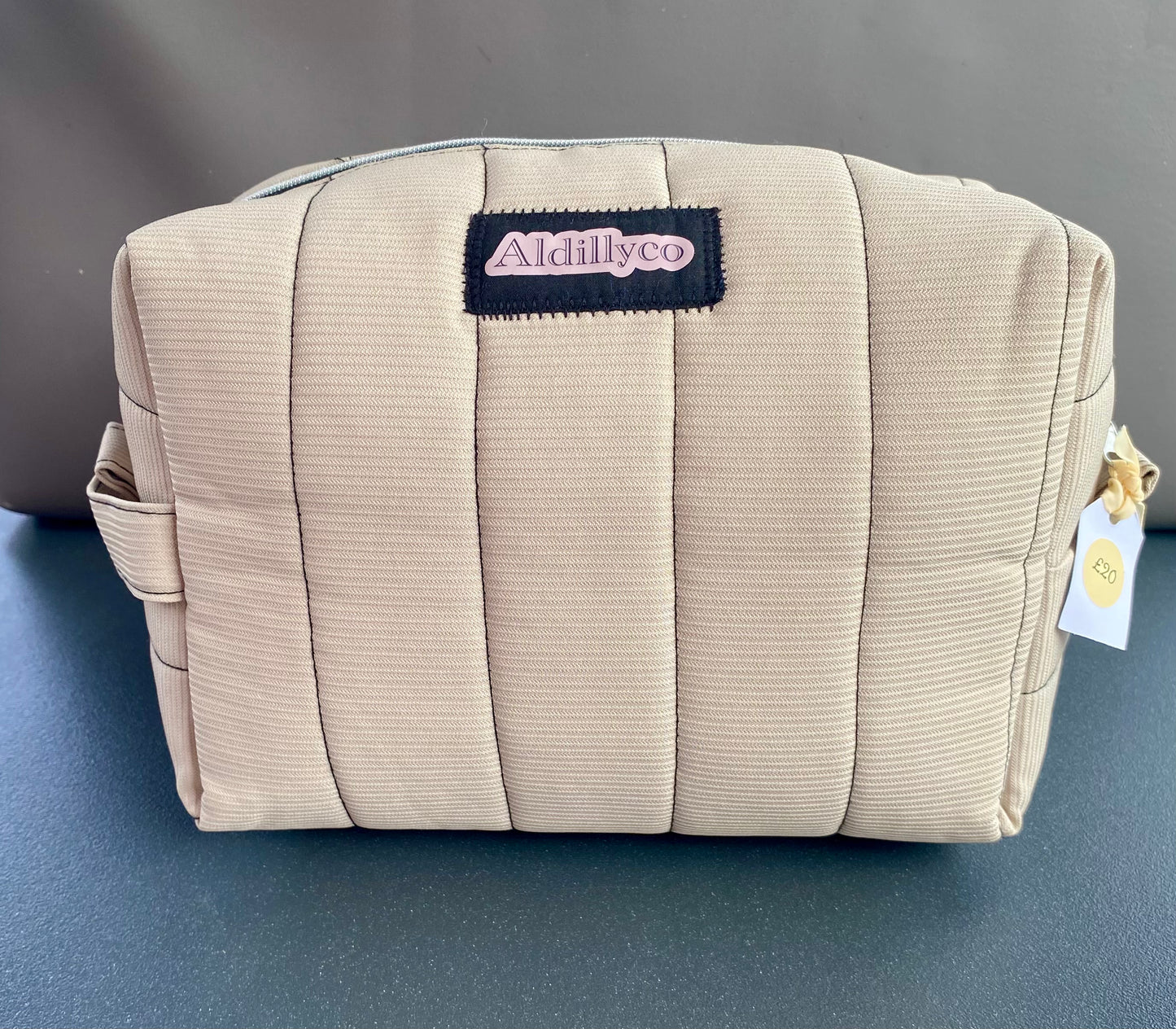 Handmade Toiletry & Cosmetic Bag – Beige Jeep Print