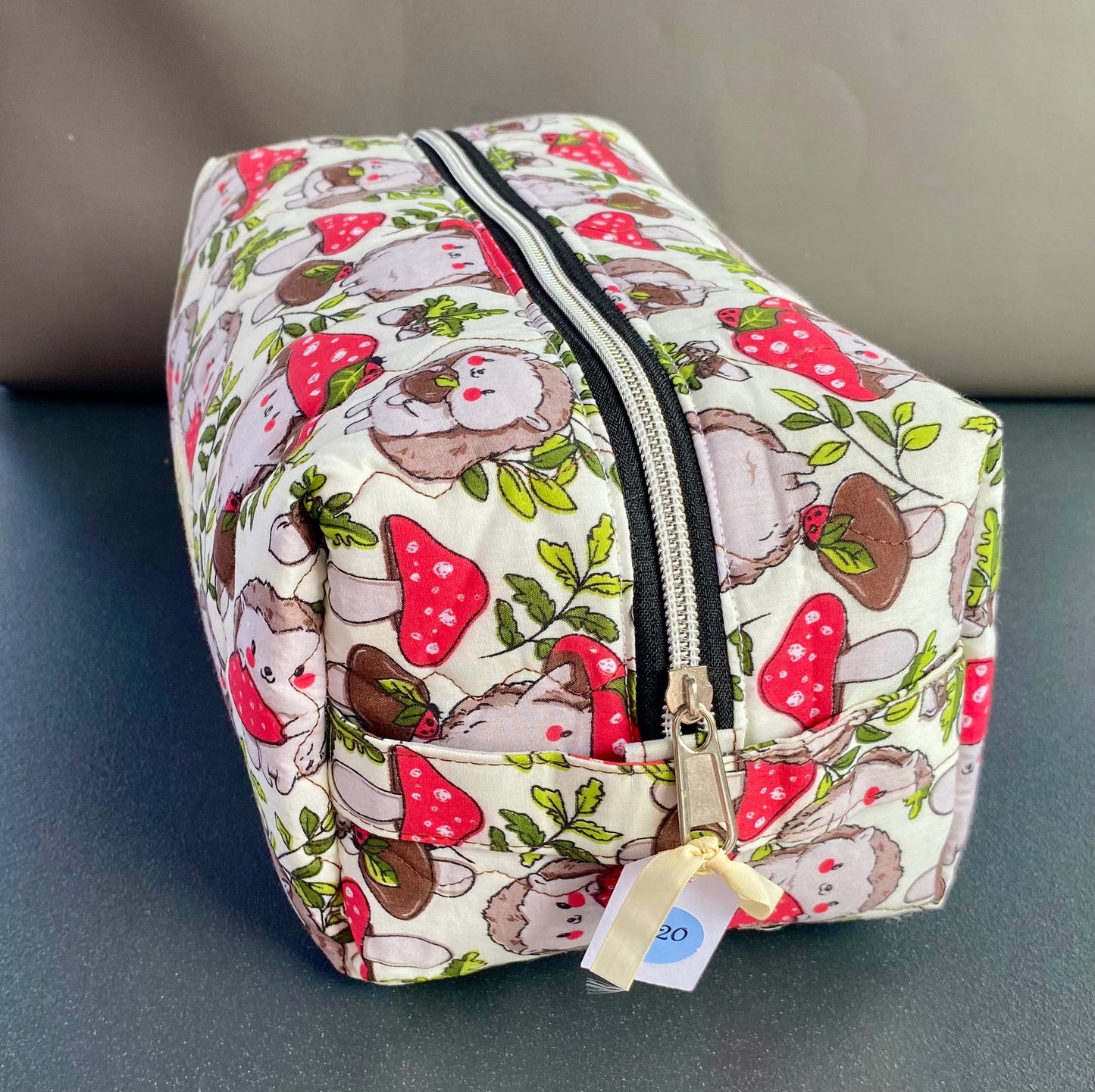 Hedgehog Print Toiletry & Cosmetic Bag
