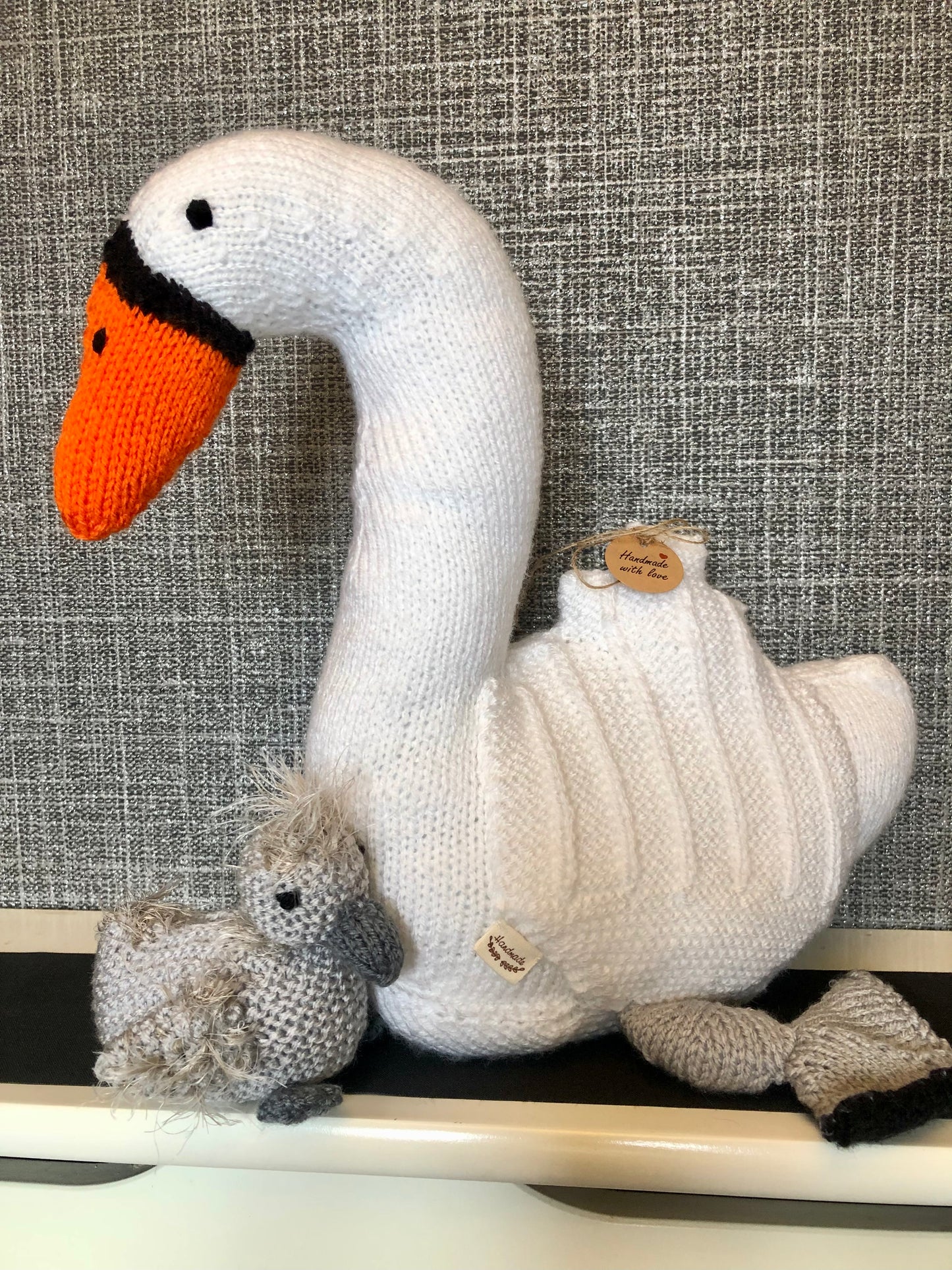 Forever Together Knitted Swan & Cygnet