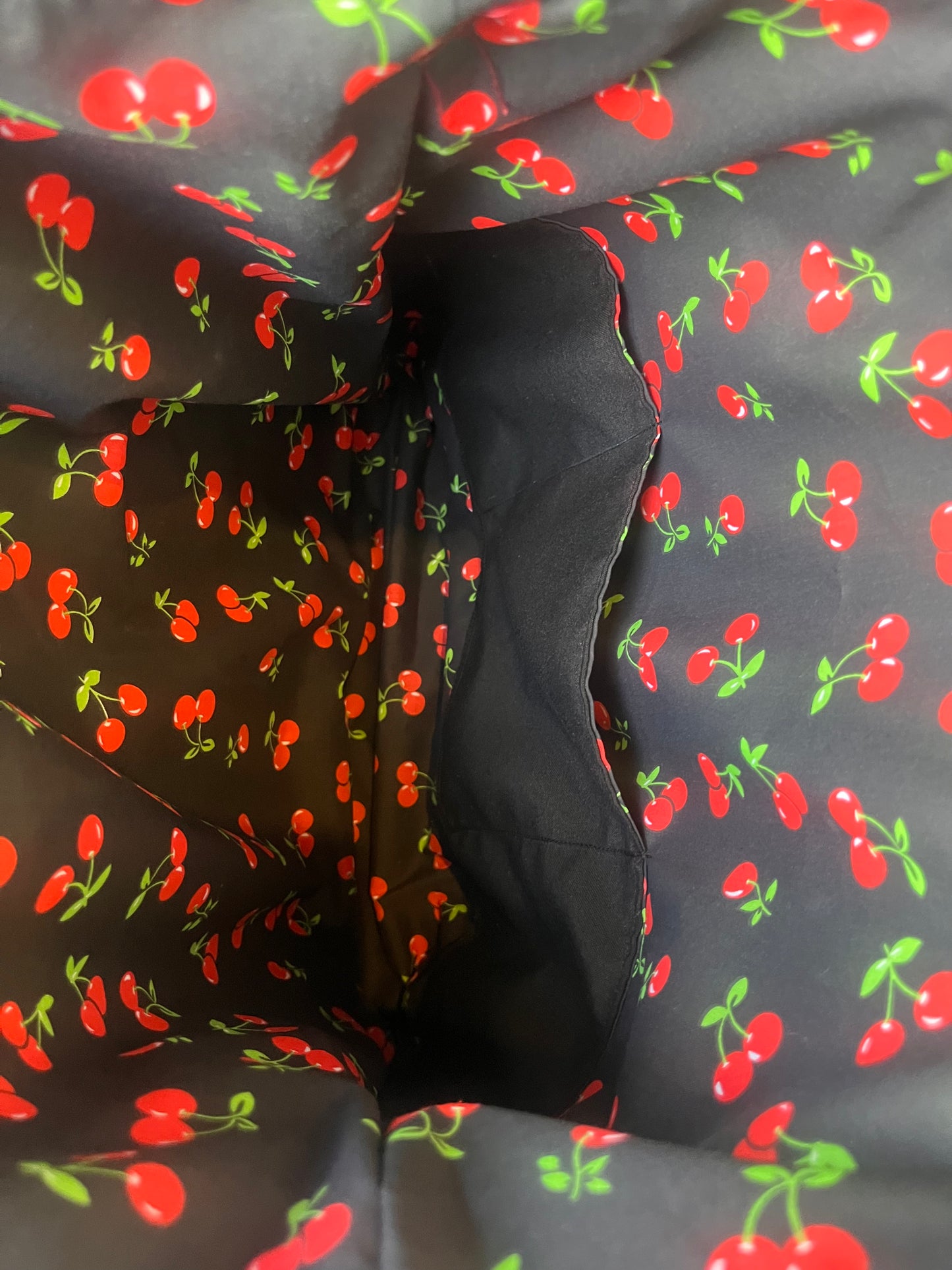 Very Cherry Black Tote Bag
