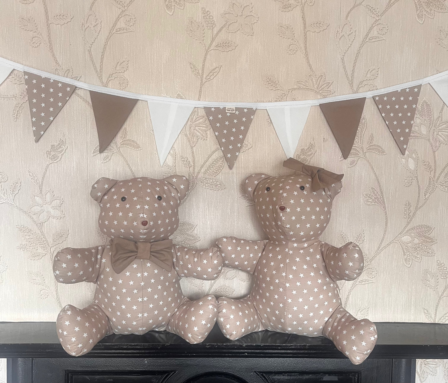 Starlight & Snuggles Hair-Bow Stuffed Bear