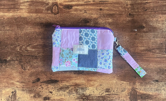 Periwinkle Patchwork Pouch