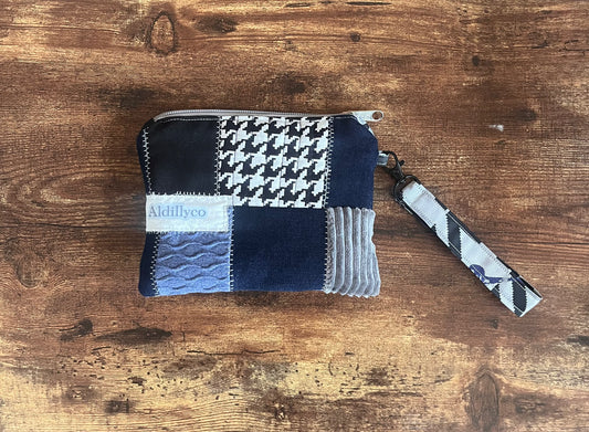 Mended Houndstooth Pouch