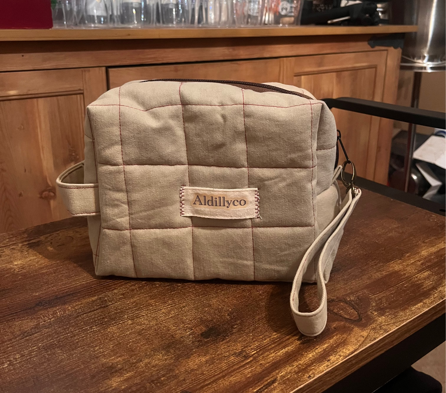 Neutral Canvas Soft Toiletry Bag