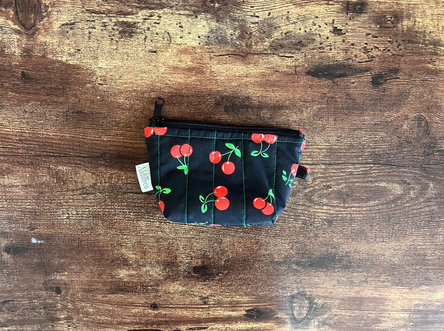 Very Cherry Black Mini Pouch