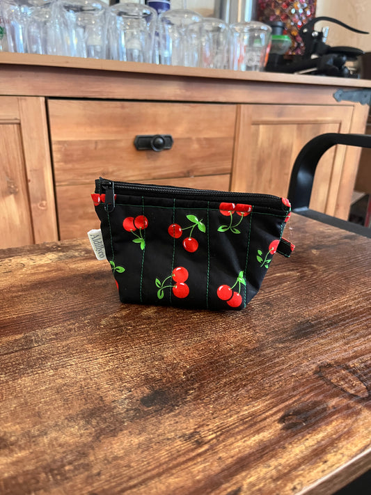 Very Cherry Black Mini Pouch