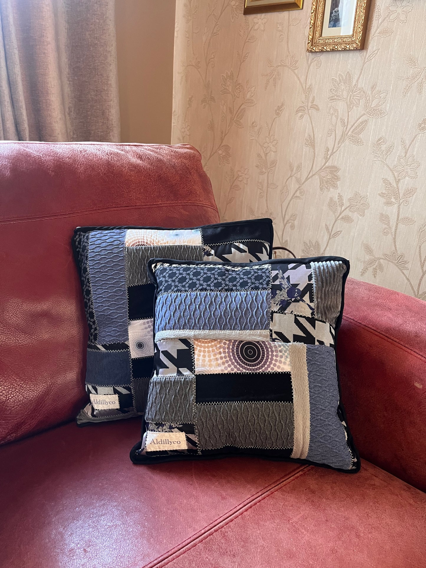 The Mended Houndstooth Cushion Duo
