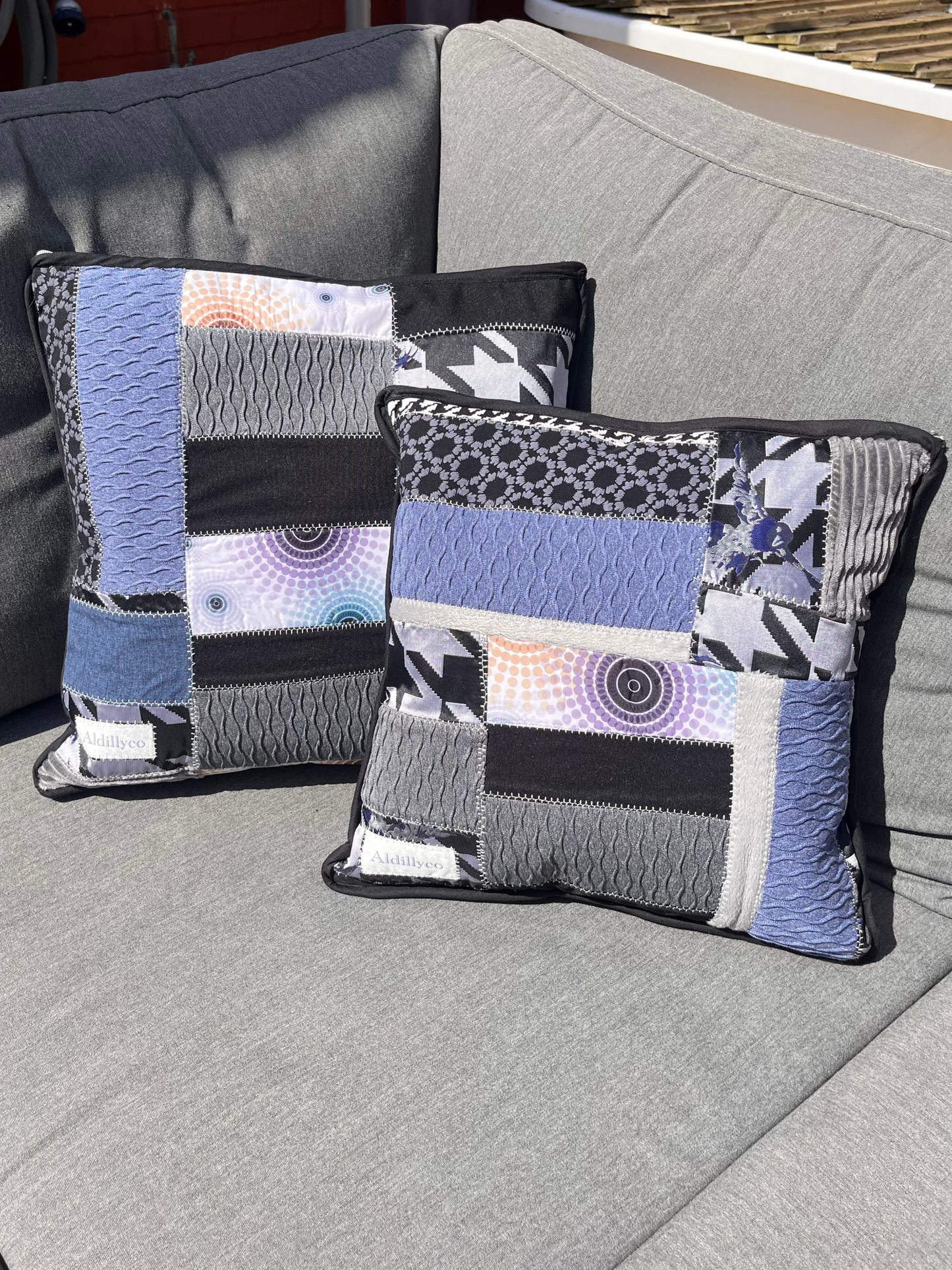 The Mended Houndstooth Cushion Duo