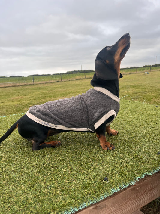 Jersey Cable Knit  Dachshund Jumper