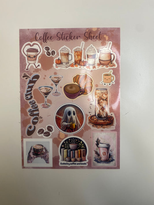 Coffee Inspired Sticker Sheet