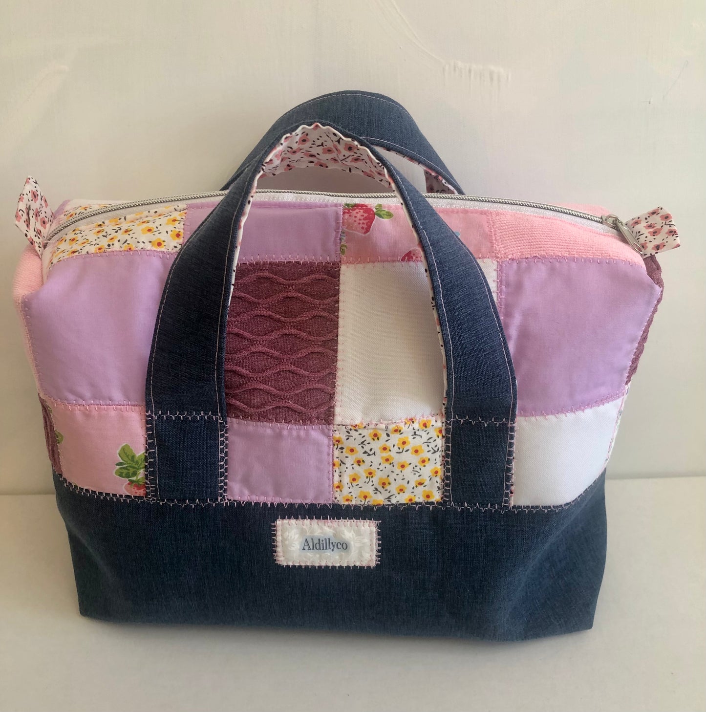 Mauve Medley Patchwork Cosmetic Bag