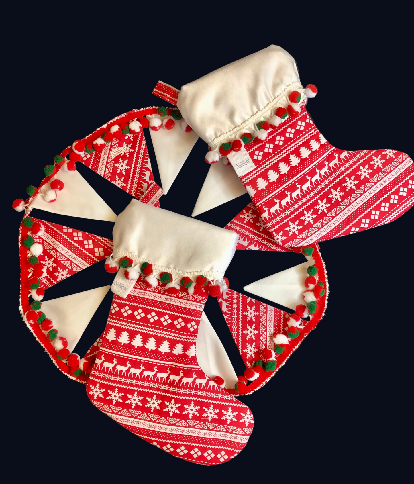 Small Red & White Christmas Stocking