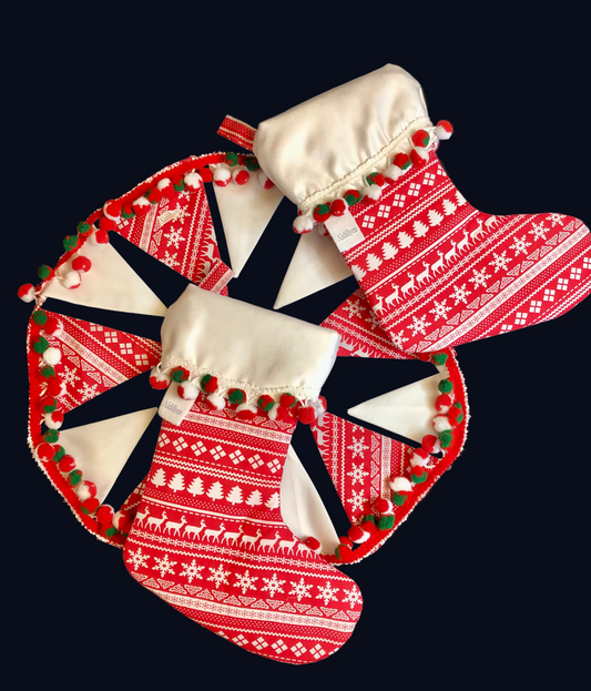 Small Red & White Christmas Stocking