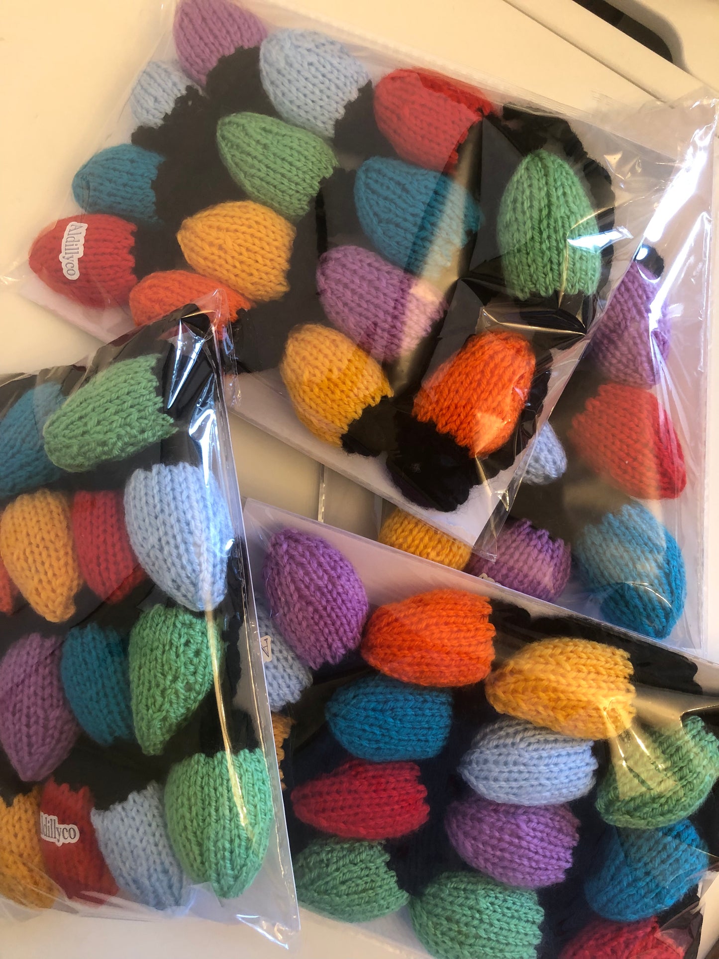 Knitted Fairy Light Garland