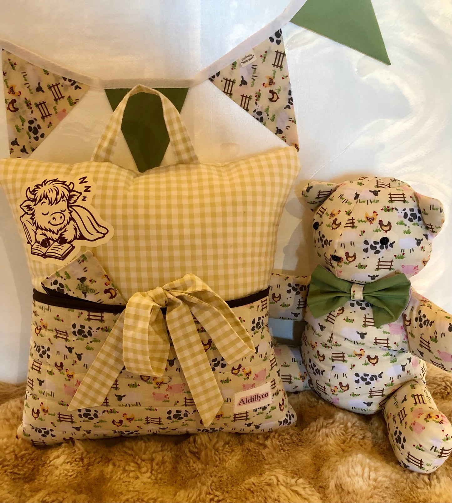 Farmyard Book Cushion