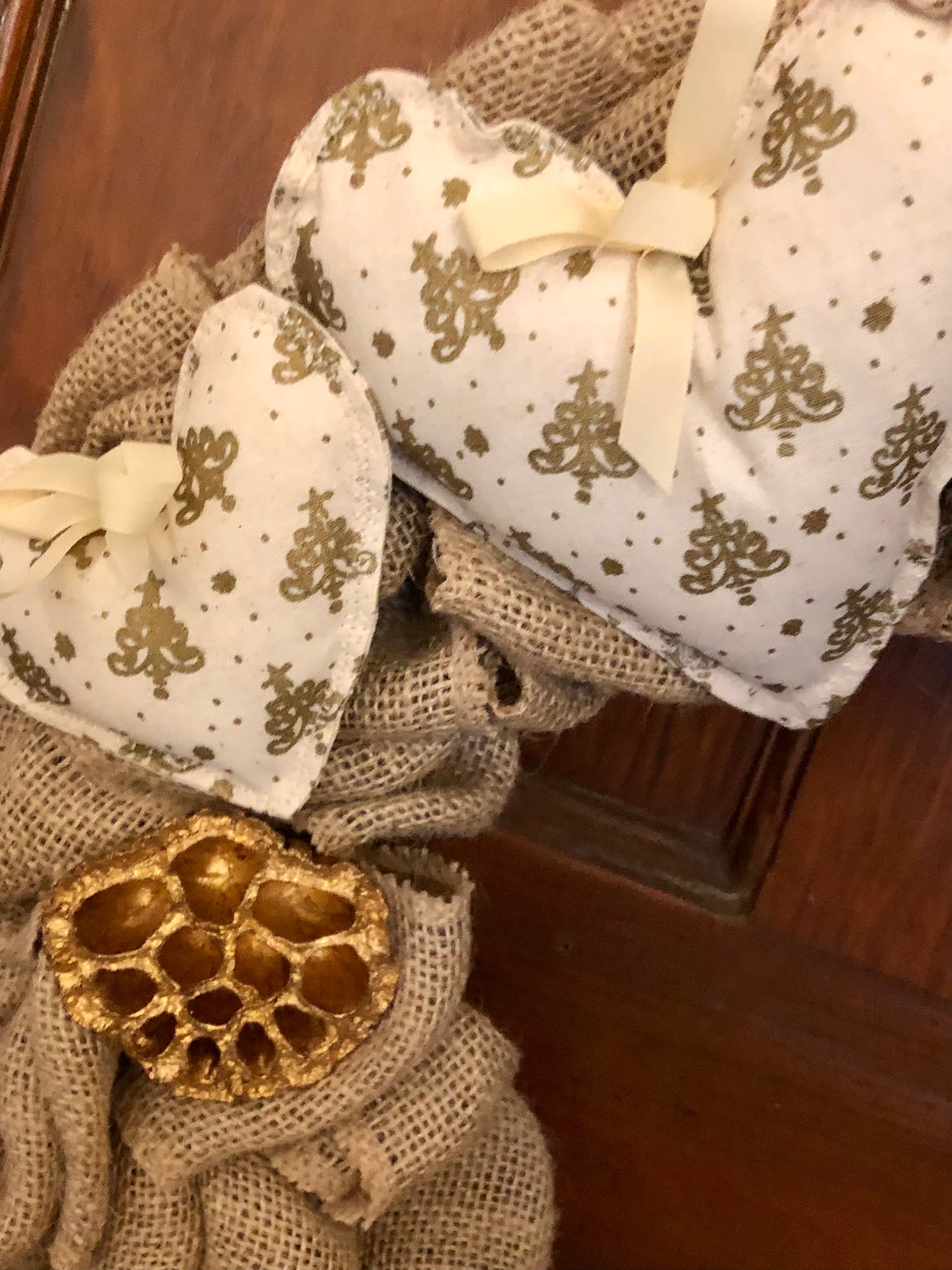 Golden Rustic Christmas Wreath